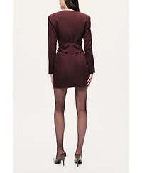 Nocturne Women's Tailored Pinstripe Wrap-Waist Mini Dress