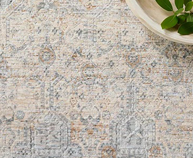 Loloi Pandora Pan-02 Ivory/Mist 2'6" x 16' Runner Area Rug