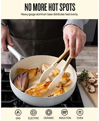 Alva Mobi 8pc Ceramic Nonstick Cookware Set | Cannoli Cream