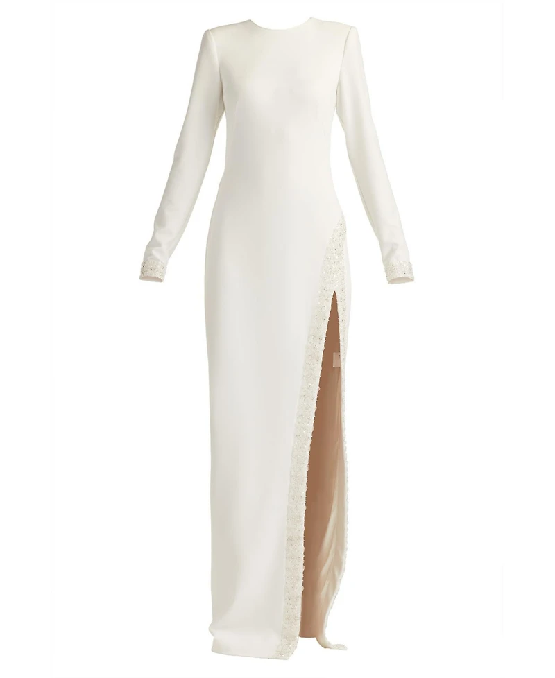 Tadashi Shoji Women's Geyer Embellished Open Back Gown