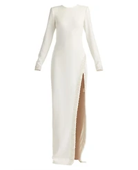 Tadashi Shoji Women's Geyer Embellished Open Back Gown