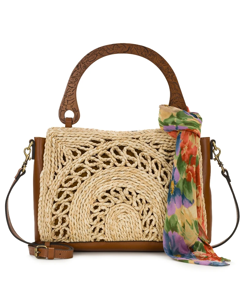 Patricia Nash Estelle Straw Medium Tote Bag