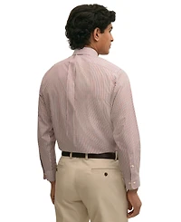 B by Brooks Brothers Men's Striped Polo Button-Down Dress Shirt