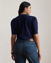 Lauren Ralph Plus Hamida Knit Crew Neck Top