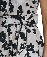 Calvin Klein Women's Floral Sleeveless Collared Midi Shirtdress