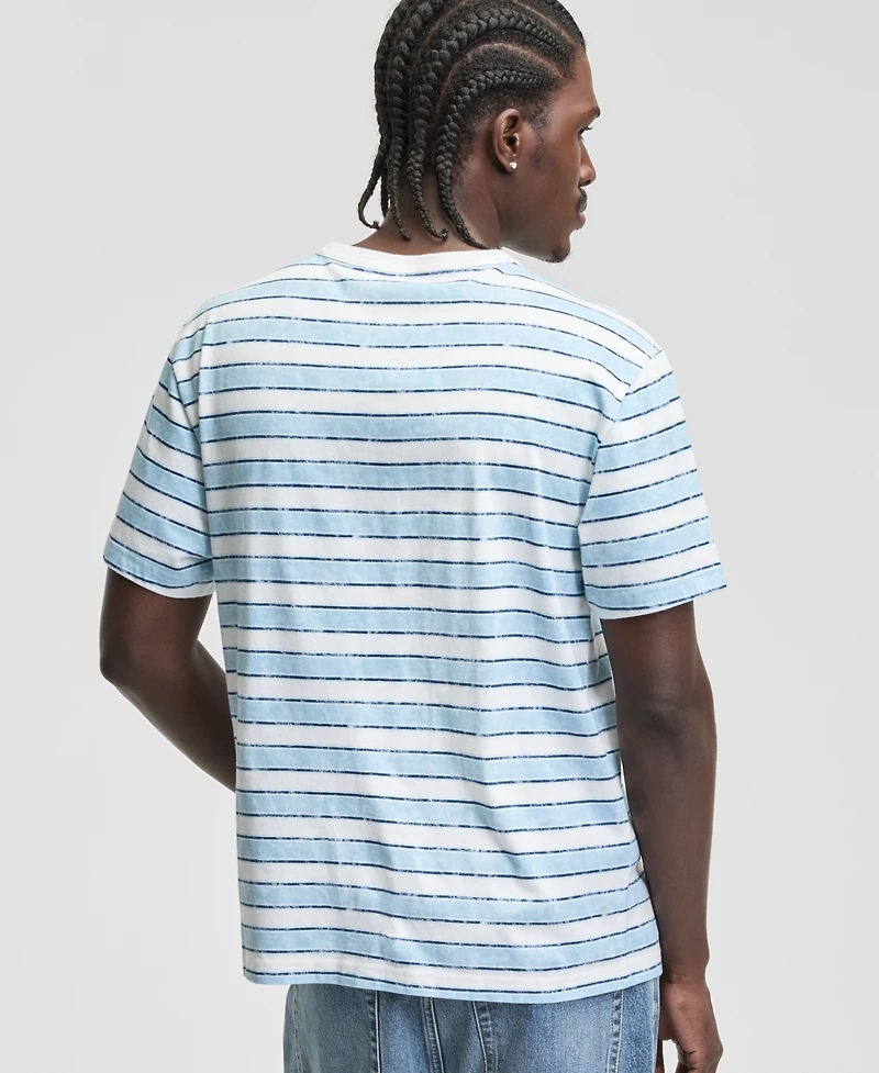 Sun + Stone Men's Chill Stripe Cotton T-Shirt, Macy's Exclusive