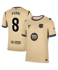 Nike Men's Pedri Gold Barcelona 2025/26 Away Stadium Replica Jersey