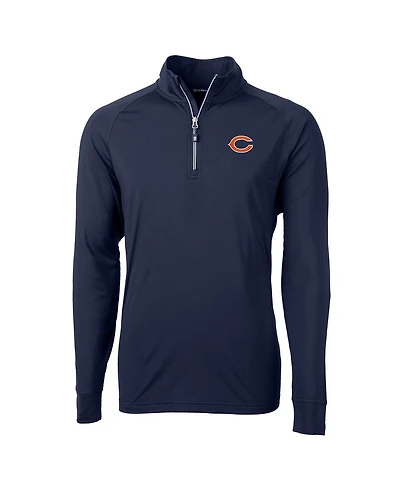 Cutter & Buck Men's Navy Chicago Bears Adapt Eco Knit Quarter-Zip Pullover Jacket