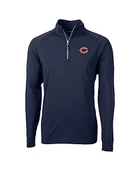Cutter & Buck Men's Navy Chicago Bears Adapt Eco Knit Quarter-Zip Pullover Jacket