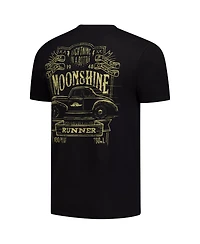 Checkered Flag Sports Men's Black Nascar 2-Spot Moonshine Lightning a Bottle T-Shirt