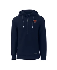 Cutter Buck Men's Navy Chicago Bears Throwback Roam Eco Half-Zip Pullover Hoodie