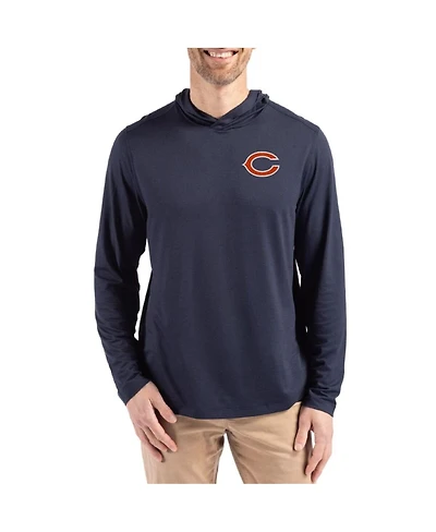 Cutter & Buck Men's Navy Chicago Bears Coastline Epic Comfort Long Sleeve Hoodie T-Shirt