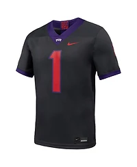 Nike Men's 1 Anthracite Tcu Horned Frogs Alternate Game Football Jersey