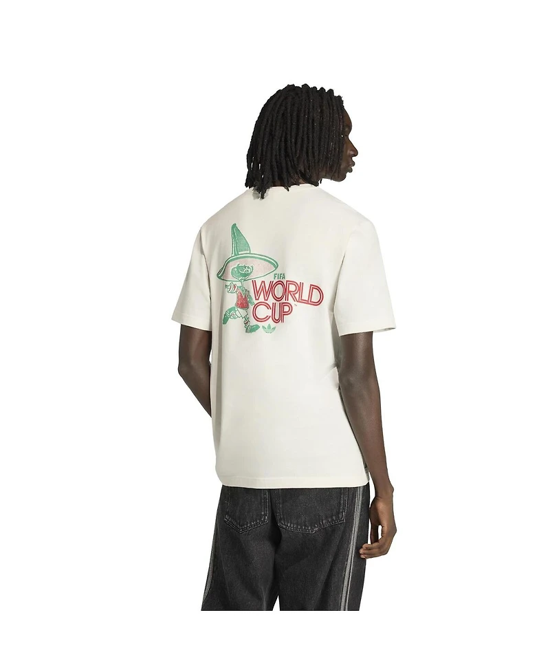 Adidas Men's White 1986 Fifa World Cup Pique Mascot T-Shirt
