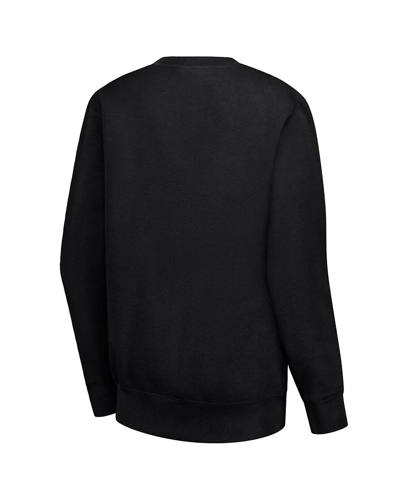 G-iii 4Her by Carl Banks Women's Black Orlando Magic Collage Team Graphic Fleece Pullover Sweatshirt