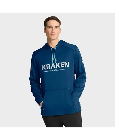 Fanatics Men's Deep Sea Blue Seattle Kraken Authentic Pro Rink Hoodie