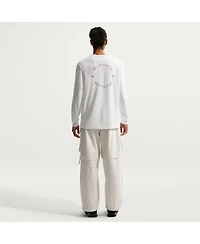 Nike Men's Acg White Dri-fit Primary Logo Long Sleeve T-Shirt