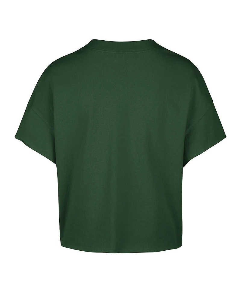'47 Brand Women's Hunter Green Milwaukee Bucks Elation Oversized Notch Neck T-Shirt