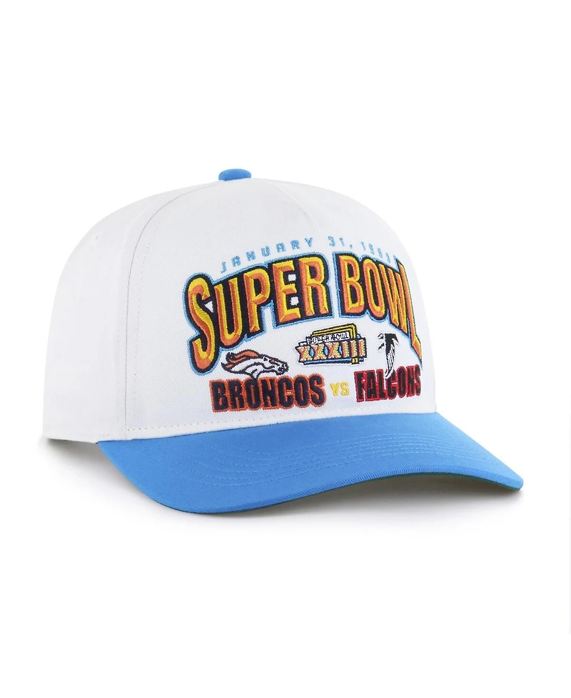 '47 Brand Men's White/Powder Blue Nfl Multi-Team Throwback Dueling Logos Adjustable Hitch Hat