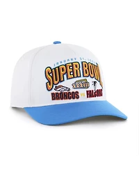 '47 Brand Men's White/Powder Blue Nfl Multi-Team Throwback Dueling Logos Adjustable Hitch Hat