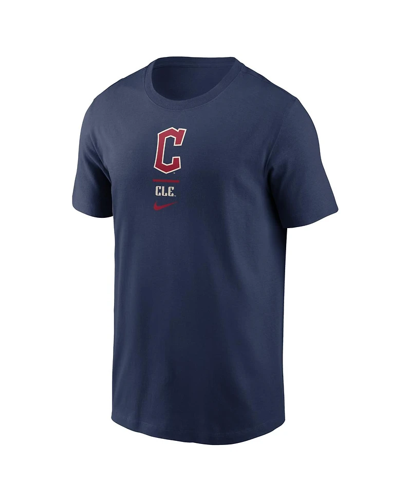 Nike Men's Navy Cleveland Guardians City Connect 2-Hit T-Shirt