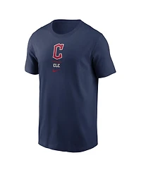 Nike Men's Navy Cleveland Guardians City Connect 2-Hit T-Shirt
