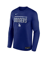 Nike Men's Royal Los Angeles Dodgers Authentic Collection Legend Dri-fit Long Sleeve T-Shirt