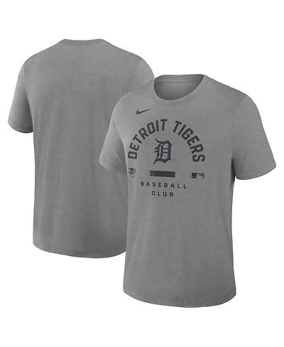 Nike Men's Heather Charcoal Detroit Tigers Authentic Collection Early Work Tri-Blend Dri-fit T-Shirt