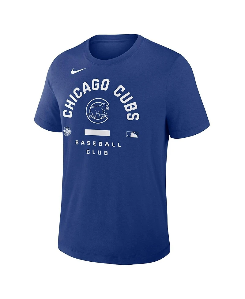 Nike Men's Royal Chicago Cubs Authentic Collection Early Work Tri-Blend Dri-fit T-Shirt