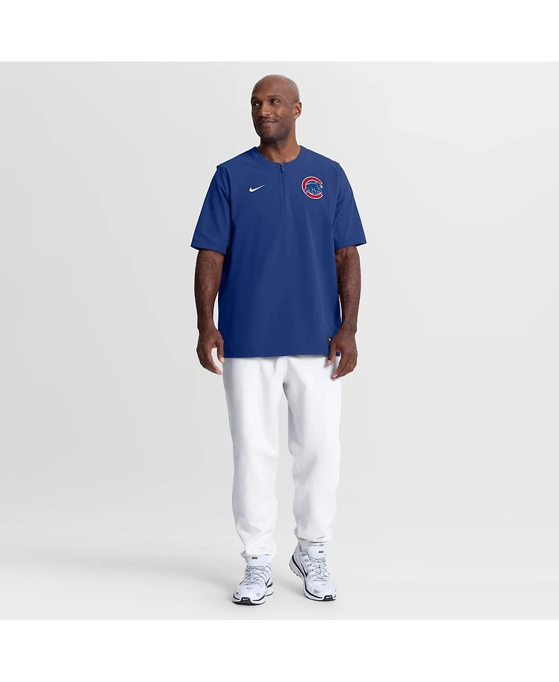 Nike Men's Royal Chicago Cubs Authentic Collection Dri-fit Quarter-Zip Windshirt