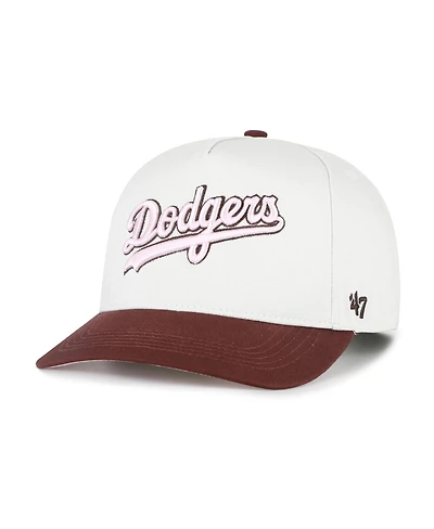 '47 Brand Men's Women's Stone/Burgundy Los Angeles Dodgers Love Letter Adjustable Hitch Hat