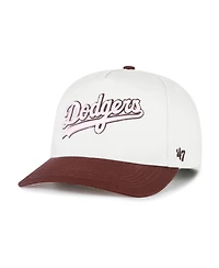 '47 Brand Men's Women's Stone/Burgundy Los Angeles Dodgers Love Letter Adjustable Hitch Hat