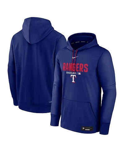 Nike Men's Royal Texas Rangers Authentic Collection Therma-fit Hoodie