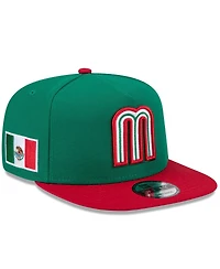 New Era Men's Green/Red Mexico Baseball 2026 World Baseball Classic 9FIFTY A-Frame Snapback Hat
