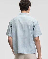 Sun + Stone Men's Relaxed Crop Nolan Plaid Shirt, Macy's Exclusive