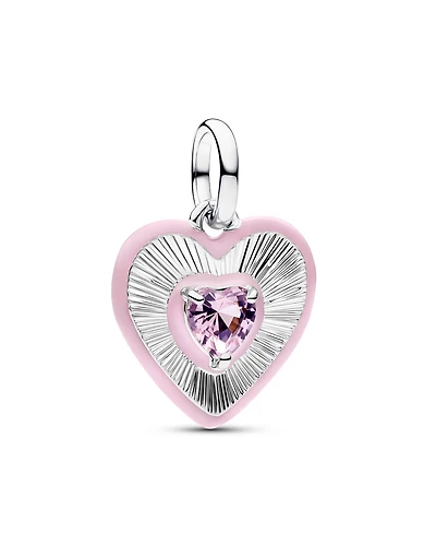 Pandora Radiating Pink Heart Medallion Charm