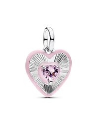 Pandora Radiating Pink Heart Medallion Charm