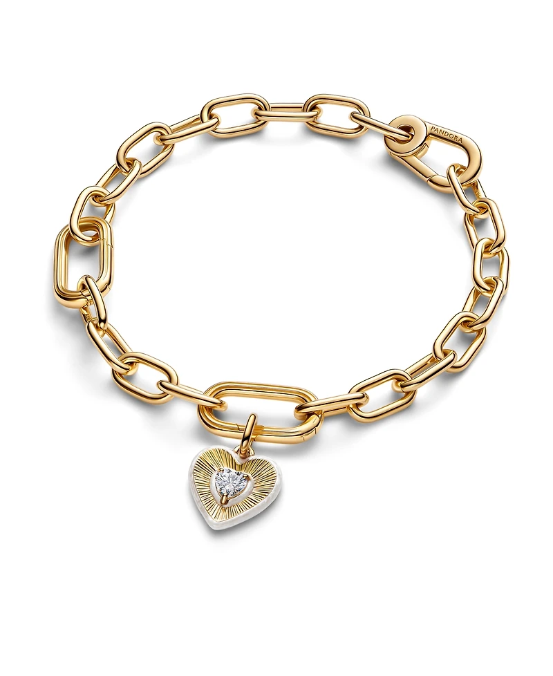 Pandora Radiating White Heart Medallion Charm