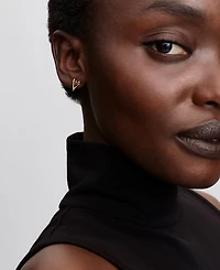 Pandora Organically Shaped Heart Stud Earrings