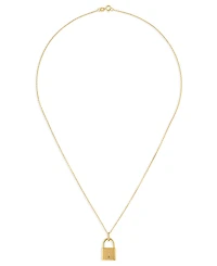 Macy's Padlock Pendant Necklace in 10k Gold