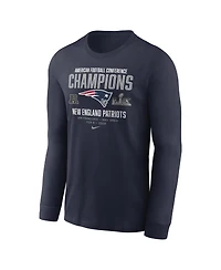 Nike Men's Navy New England Patriots 2025 Afc Champions Team Nation Long Sleeve T-Shirt
