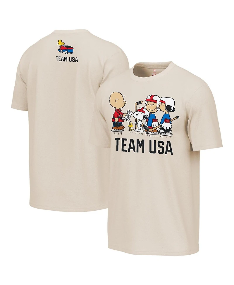 Outer stuff Men's Cream Team x Peanuts Team Hustle T-Shirt