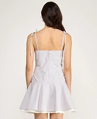 Seni & Cade Women's Stripe Square Neck Mini Dress