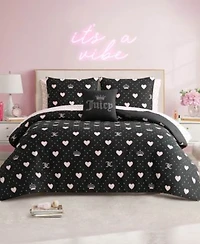 Juicy Couture Hearts Diamond Bed In A Bag Comforter Sets