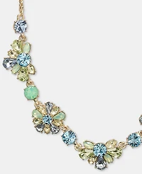 Marchesa Crystal Cluster Flower Statement Necklace, 16" + 3" extender