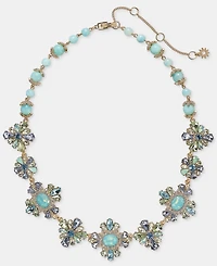 Marchesa Stone Cluster Flower Statement Collar Necklace, 16" + 3" extender