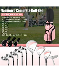 Mecale 10-Piece Ladies Complete Golf Club Set with Alloy Driver