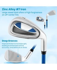 Mecale Junior Iron for Kids with Fiberglass Shaft & Headcover