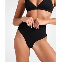 Siella Women's Organic Cotton No-Show Shaping Thong