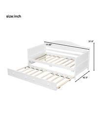 Streamdale Furniture Twin Wooden Daybed with Trundle